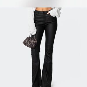 Edikted Luna faux leather pants in black
